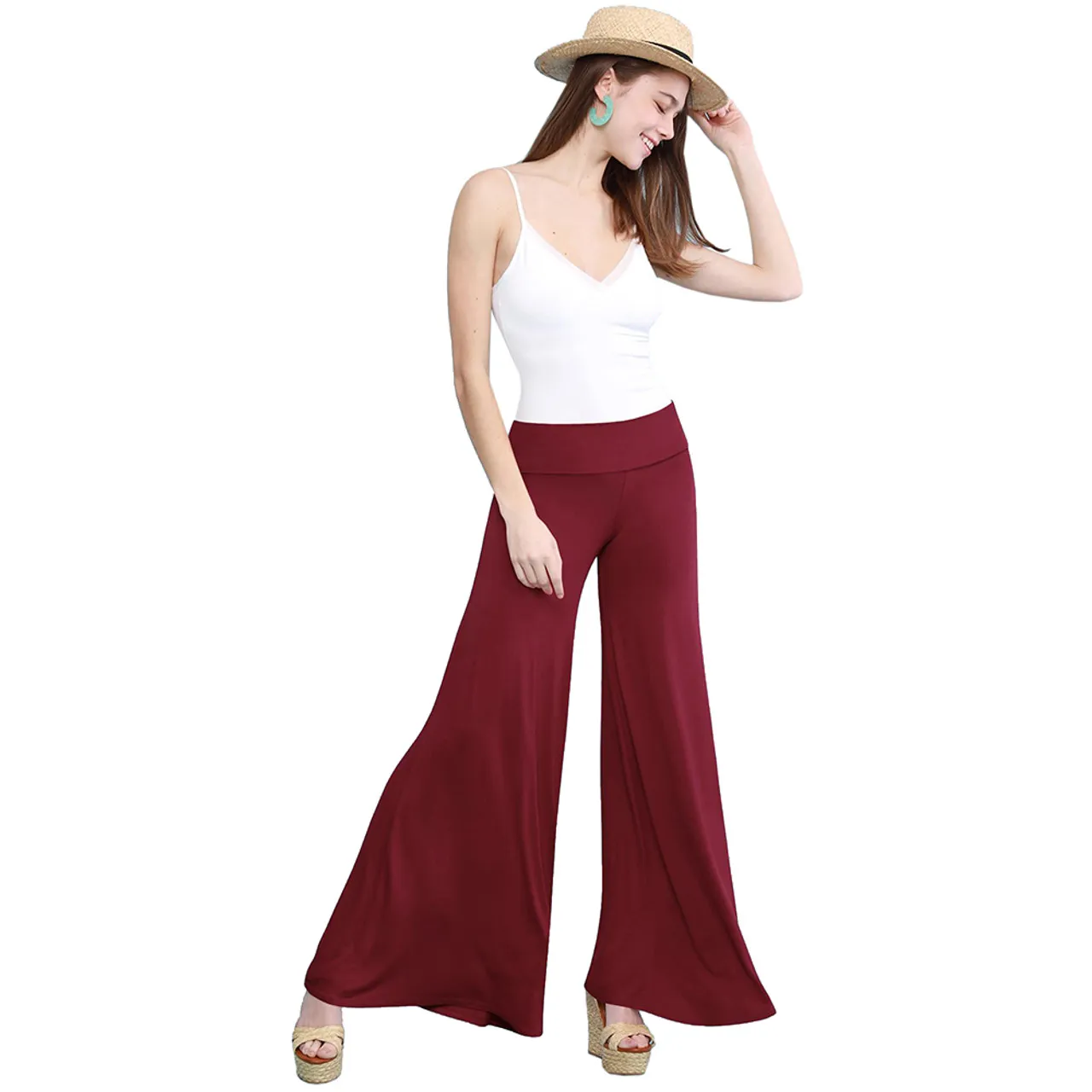 Women's Casual Comfy Wide Leg Palazzo Lounge Pants