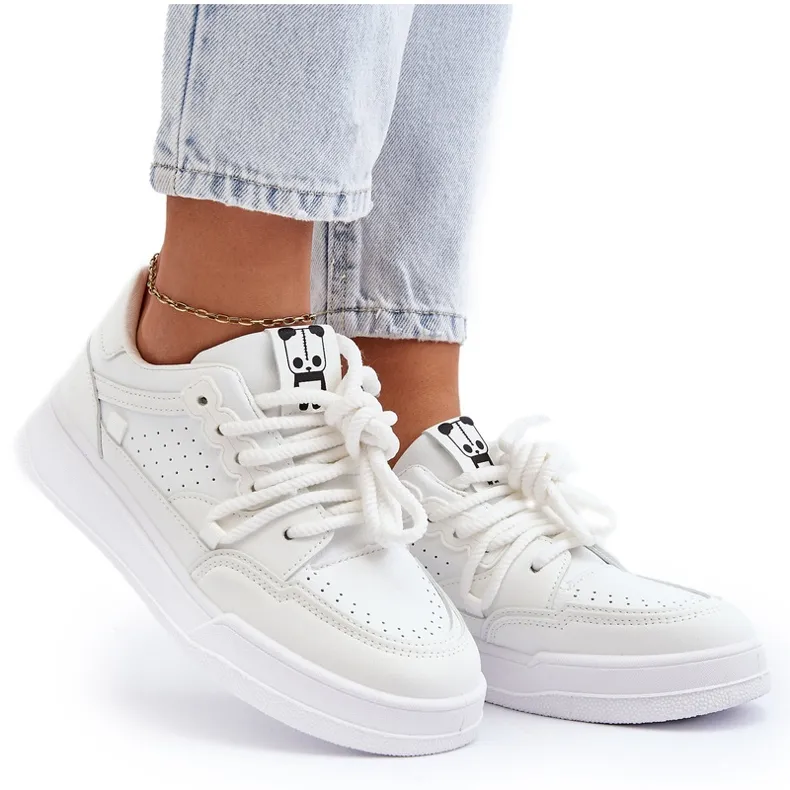 Women's Eco Leather Sneakers White Avanalis