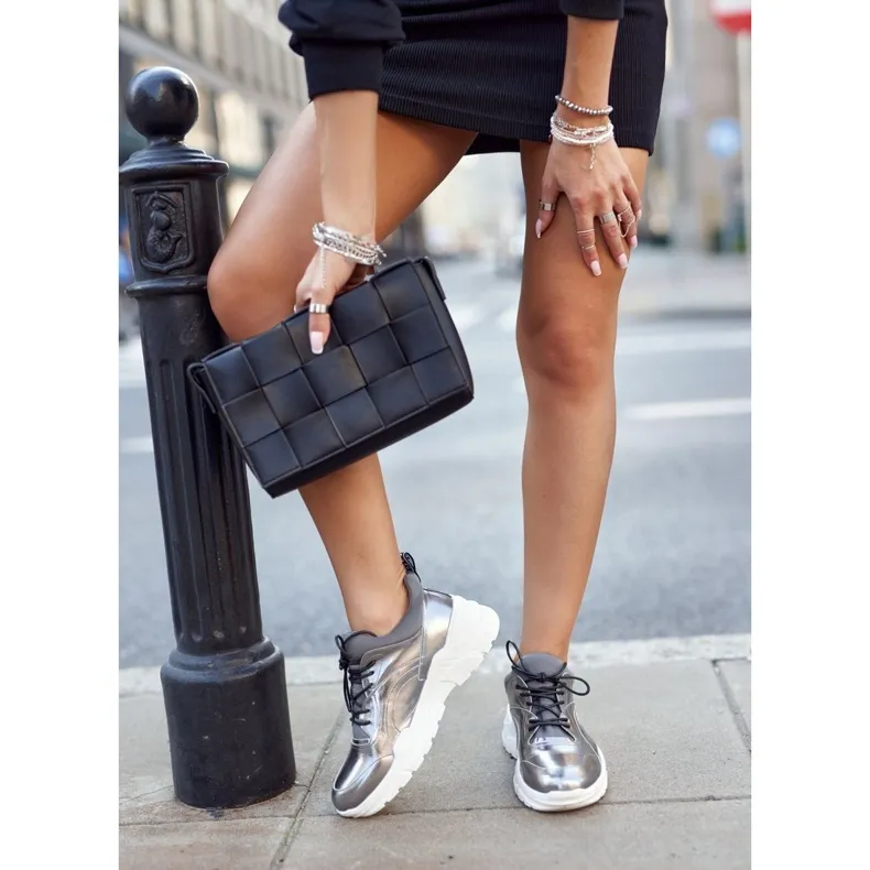 Women's Sneakers Goe Leather Pewter GG2N3040 black