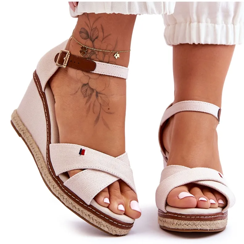 Women's Wedge Sandals Light Beige Janet