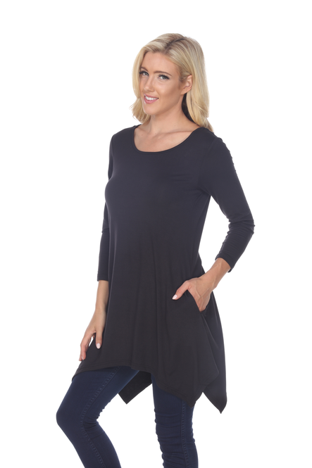 Women's Asymmetric Hem Tunic Top