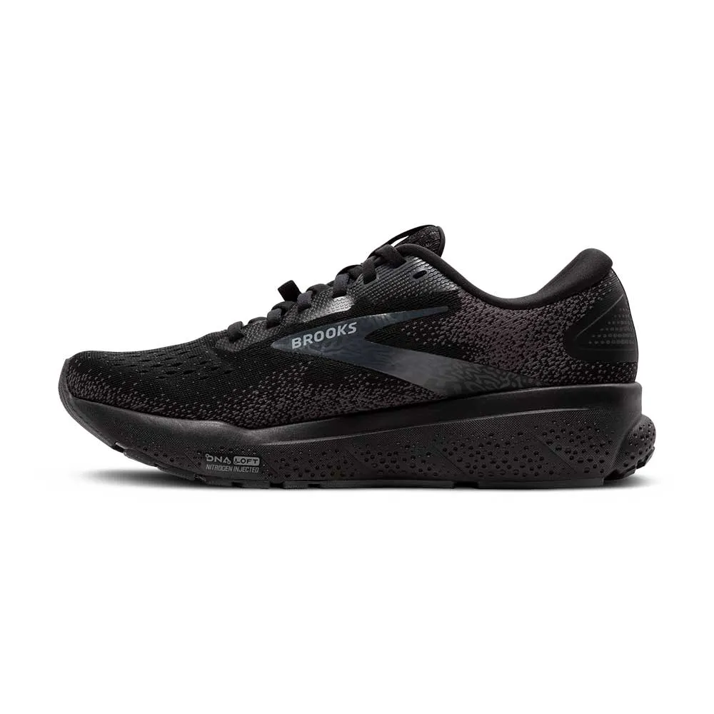 Women's Ghost 16 GTX Running Shoe - Black/Black/Ebony - Regular (B)