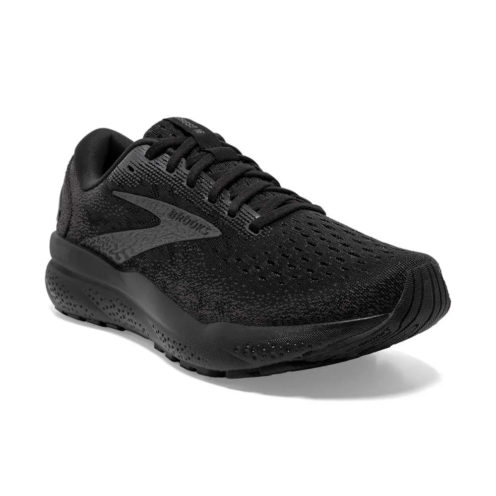 Women's Ghost 16 Running Shoe - Black/Black/Ebony - Narrow (2A)