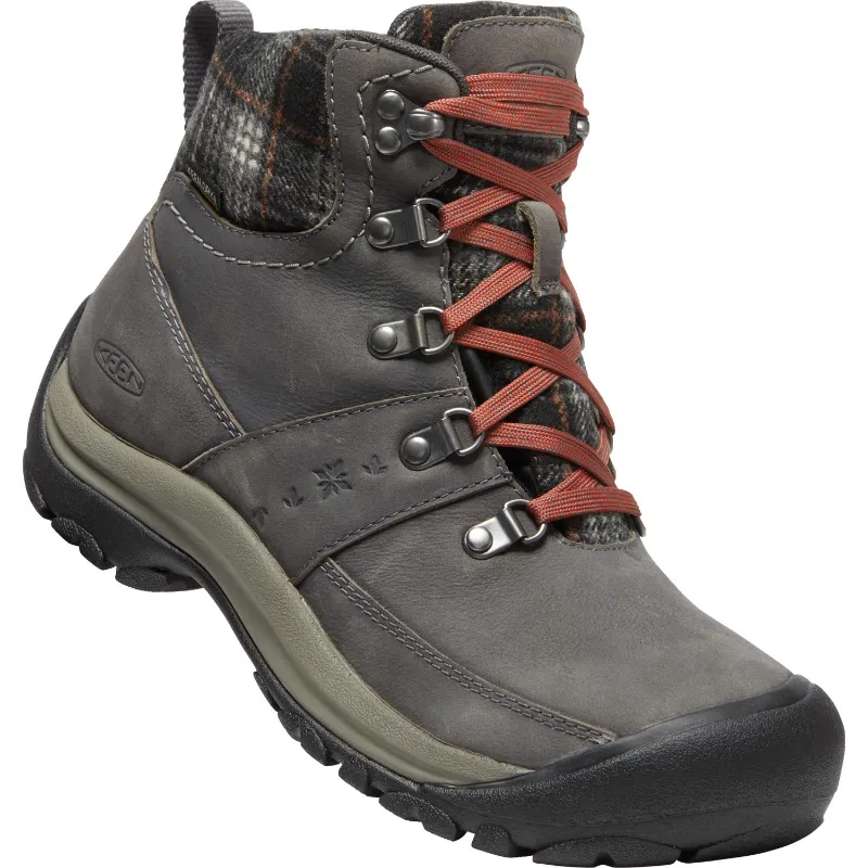 Women’s Keen Waterproof Kaci III Winter Mid Boot – Magnet/Black Plaid