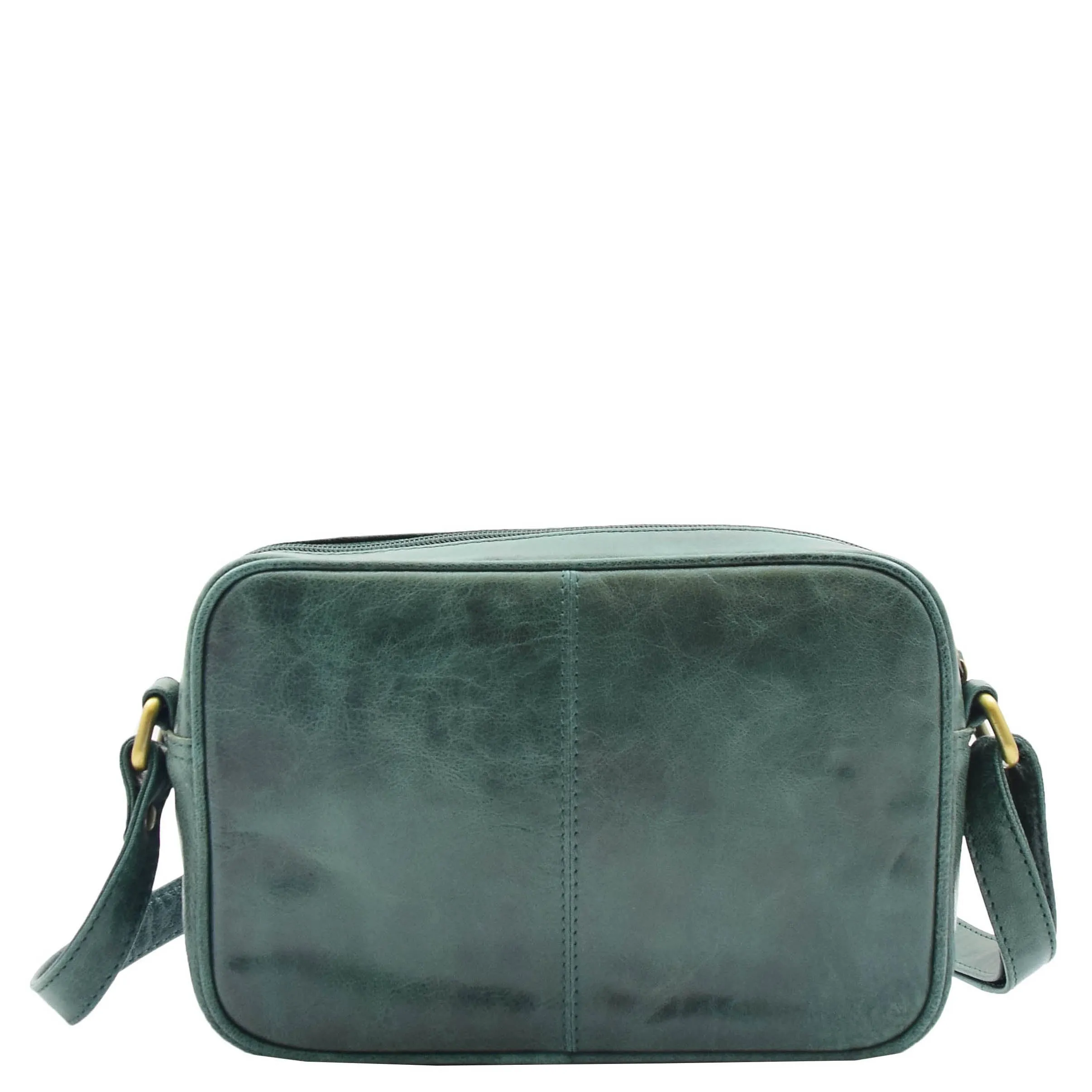 Womens Real Leather Small Cross Body Bag HOL361 Green