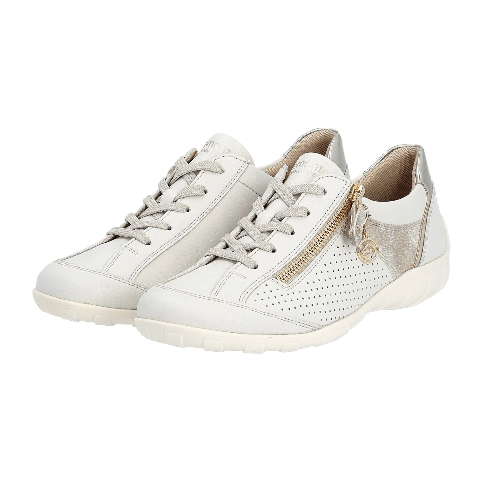 Women's Remonte R3411-80 White Sneakers with Air Cushion Comfort