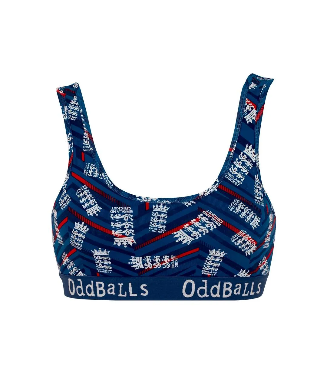 Womens/ladies odi inspired england cricket bralette blue/white OddBalls