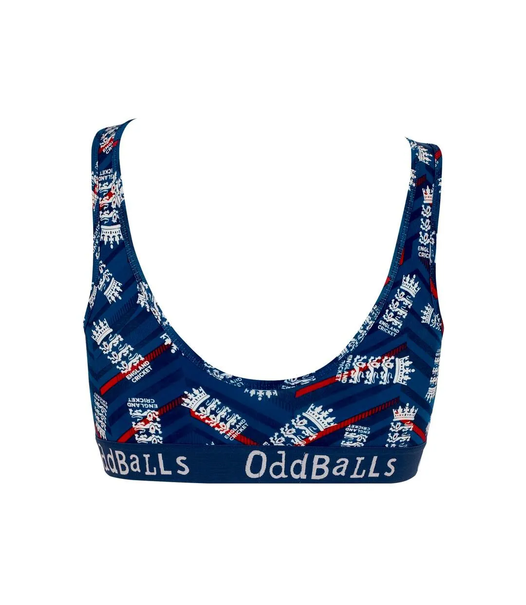Womens/ladies odi inspired england cricket bralette blue/white OddBalls