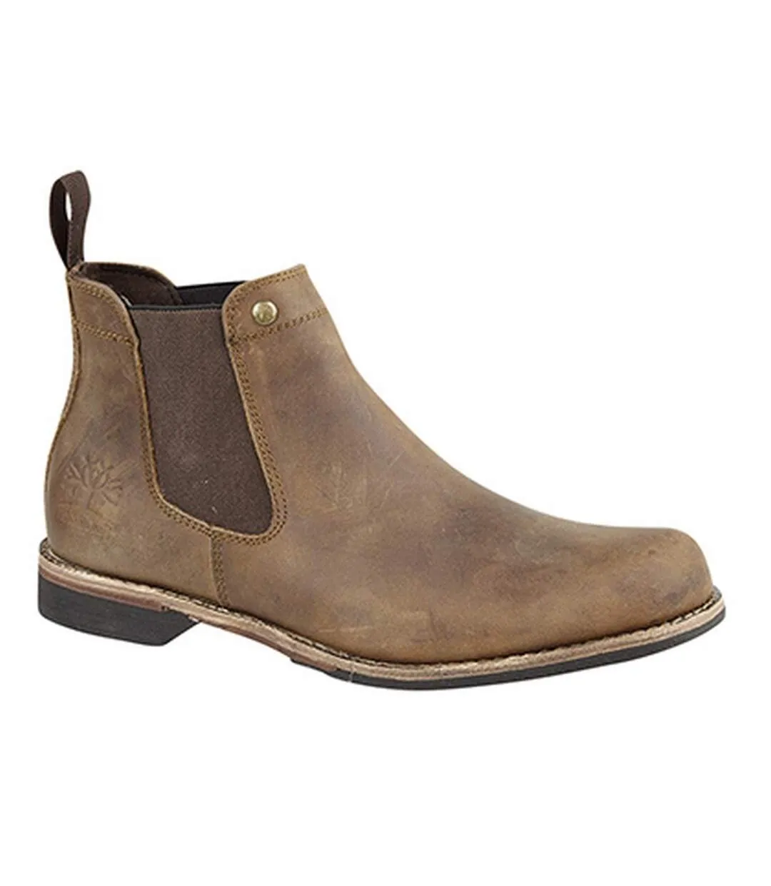 Woodland Mens Leather Dealer/Chelsea Boot (Brown) - UTDF1105