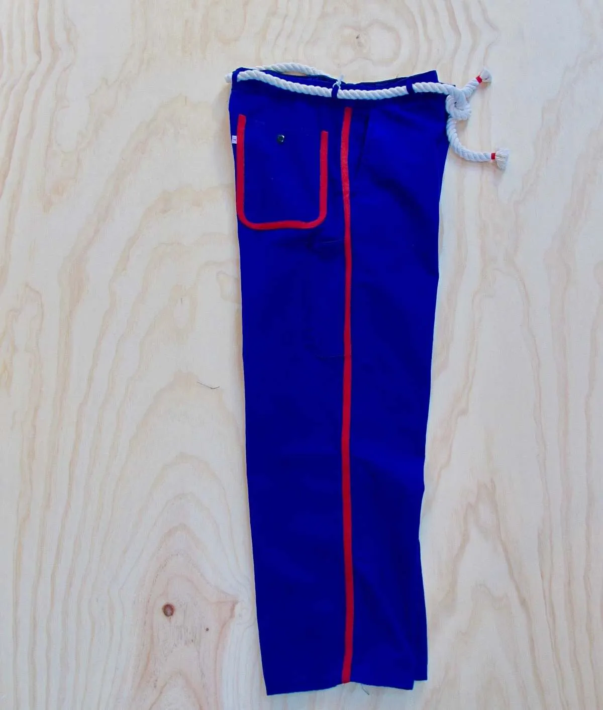 Workwear trouser with red stripe - Bugatti Blue/Klein blue