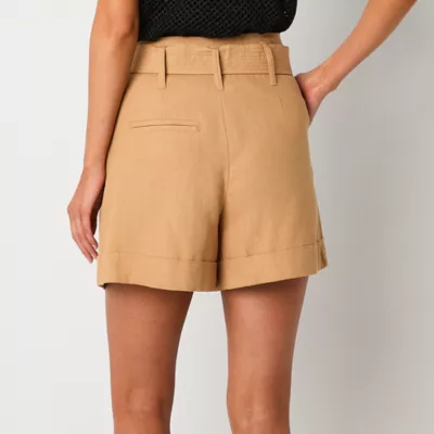Worthington Womens Belted Short