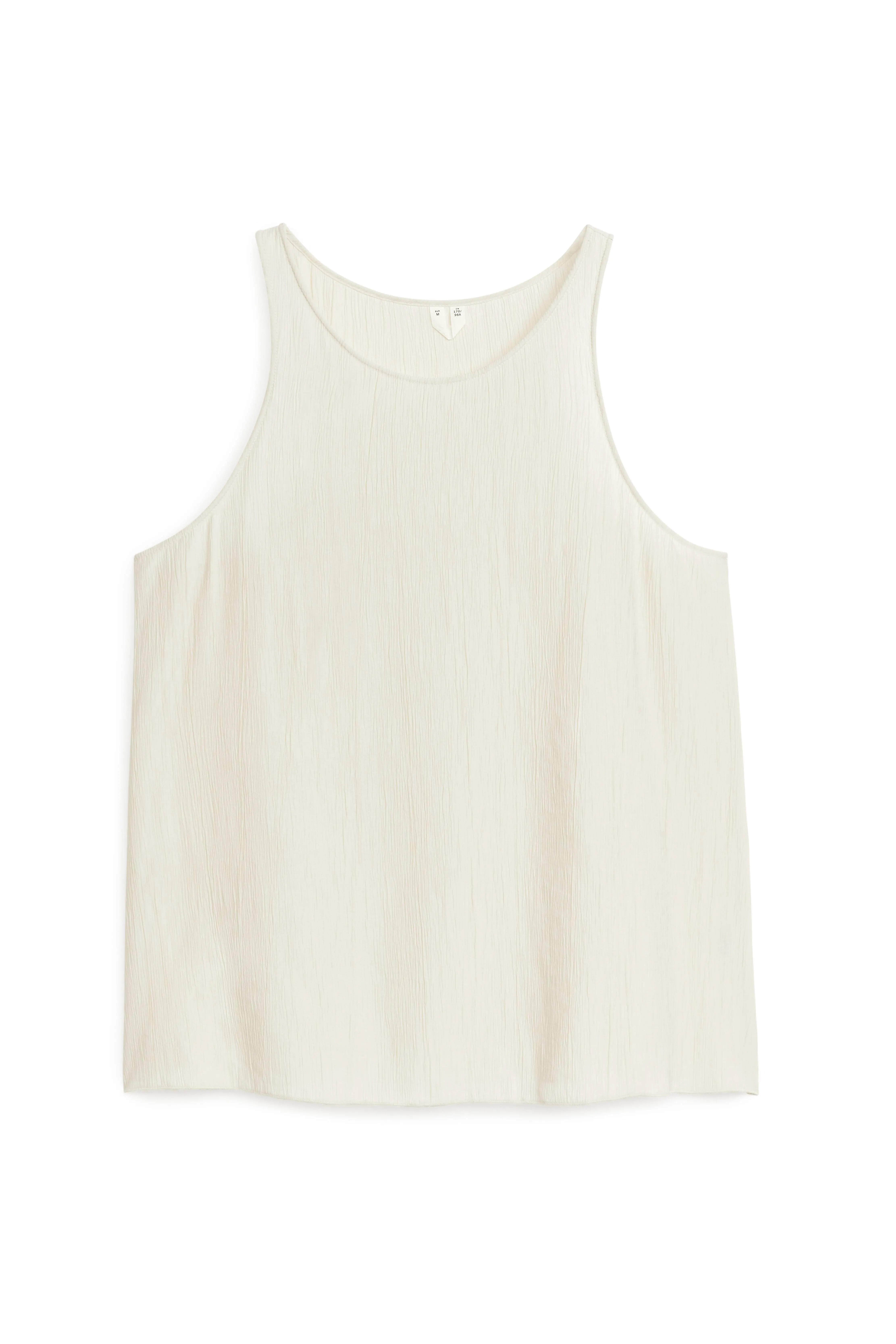 Woven Tank Top - Crew-neck - Sleeveless - Off White - Ladies | H&M GB