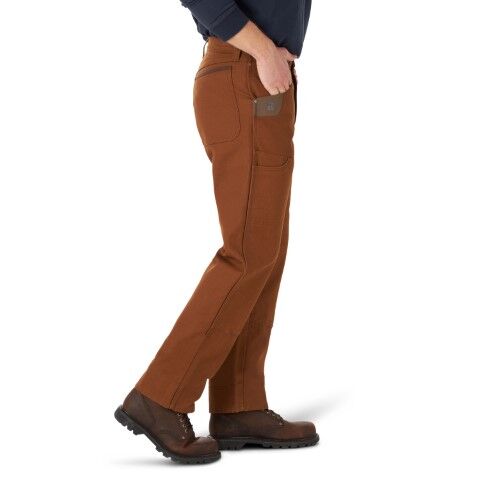 Wrangler Men's Relaxed Fit Riggs Workwear Mason Canvas Pant in Toffee Brown