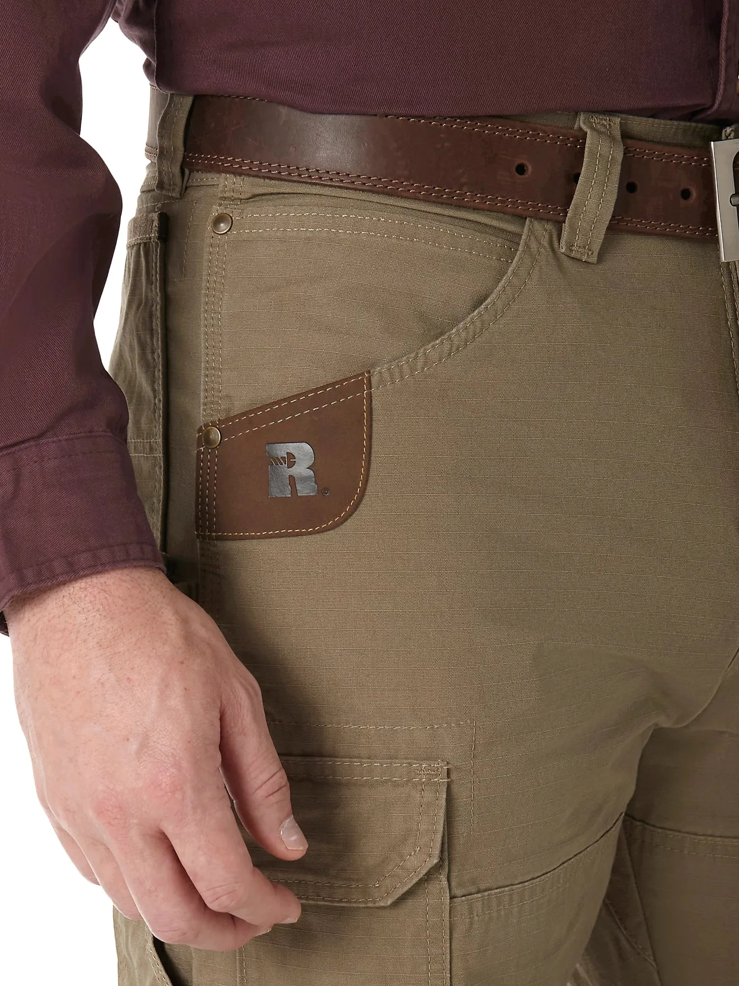 WRANGLER RIGGS WORKWEAR RIPSTOP RANGER CARGO PANT IN BARK SIZE 38X32