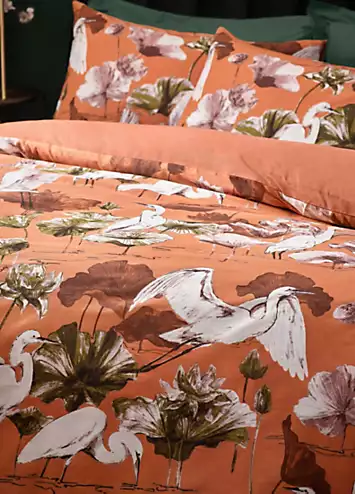 Wylder Coral Kushiro 180 Thread Count Duvet Cover Set | Kaleidoscope