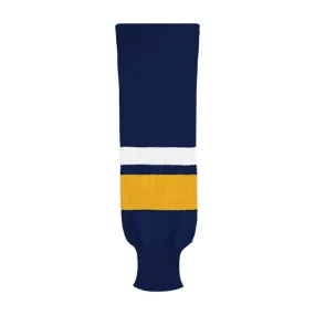 X9800 Knit Hockey Socks: Navy/Gold/White