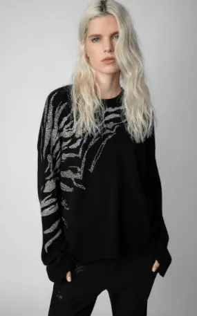 Zadig & Voltaire Markus Tiger Sweater in Noir