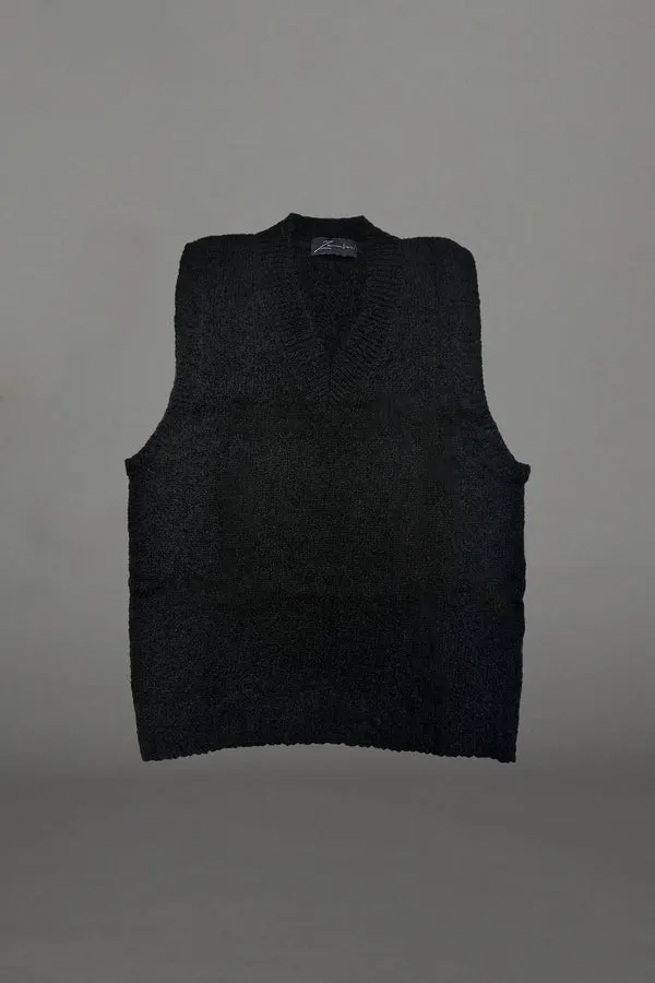 ZAMBESI   ALPACA VEST IN CARBON, W24