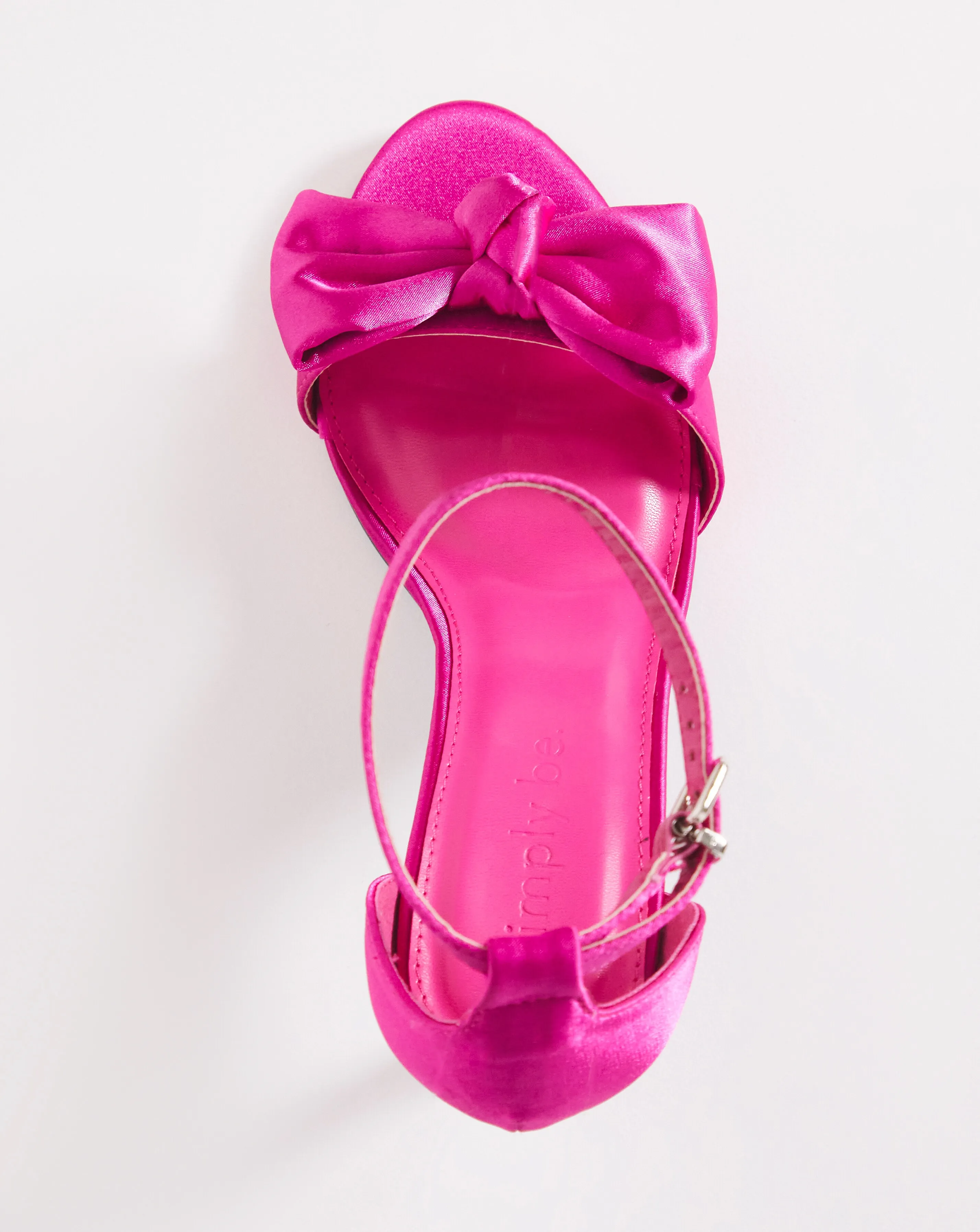 Zamora Alternate Bow Barely There Heeled Sandals Ex Wide Fit | Simply Be