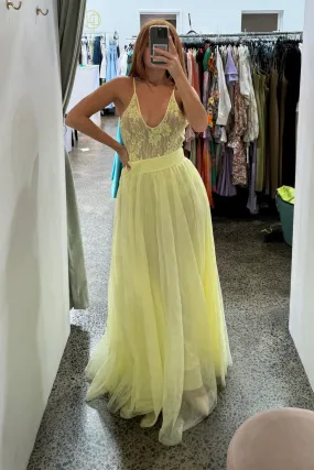 ----Zimmermann   ----Tulle Skirt - Lemon ---